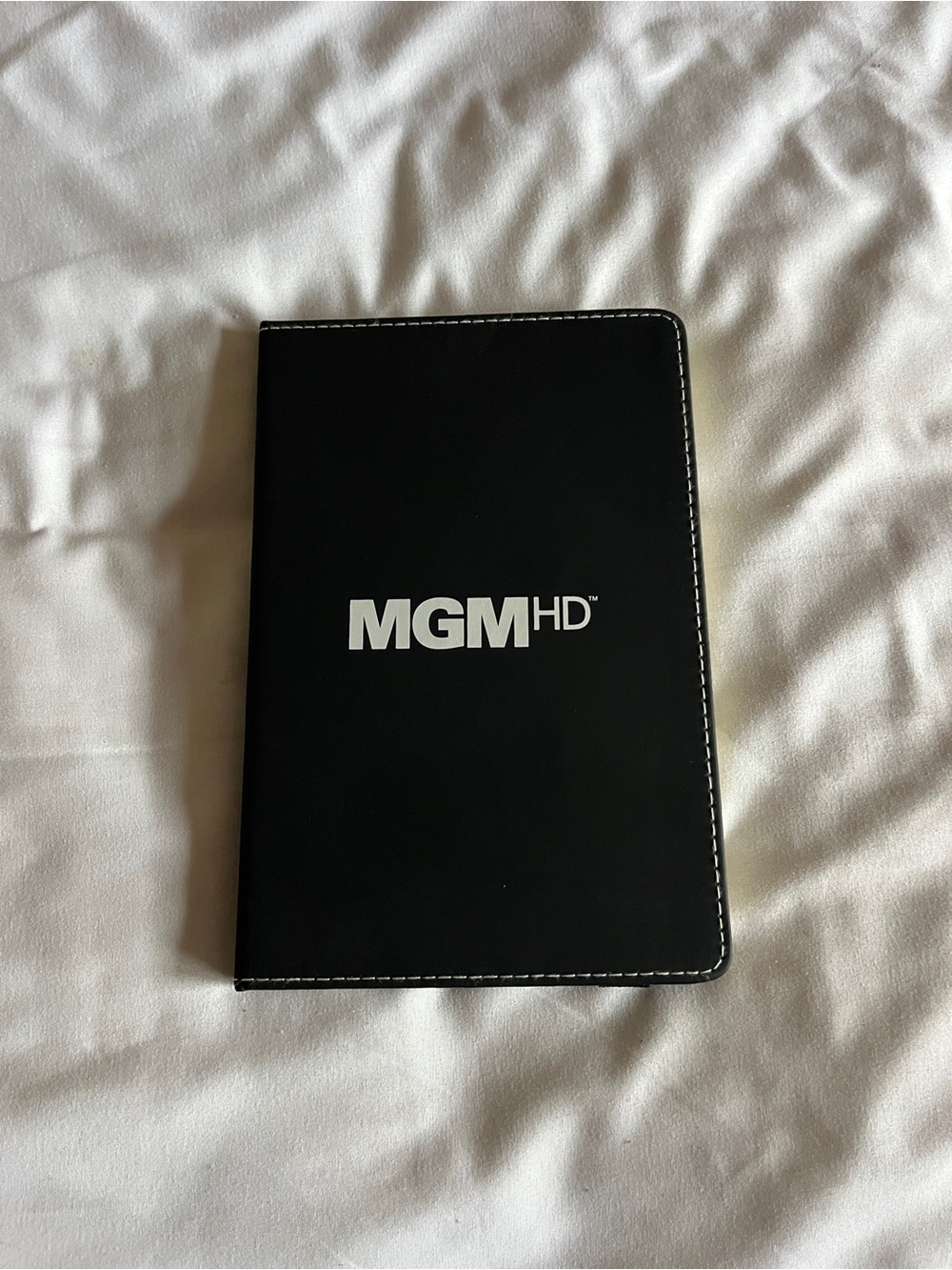 Black Notebook Cover with Contrast Stitching